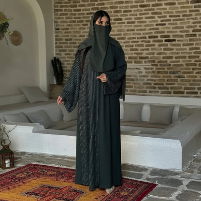 Abaya Diamantée — Modèle Nour