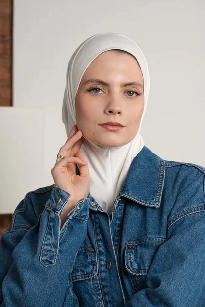 Hijab Intérieur Innovant avec Zip — Confort & Maintien Parfait