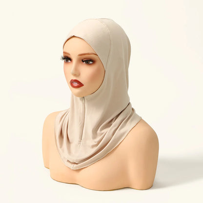 Hijab Intérieur Innovant avec Zip — Confort & Maintien Parfait