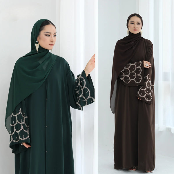 Abaya Brodée — Modèle Hana