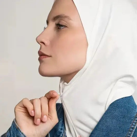 Hijab Intérieur Innovant avec Zip — Confort & Maintien Parfait
