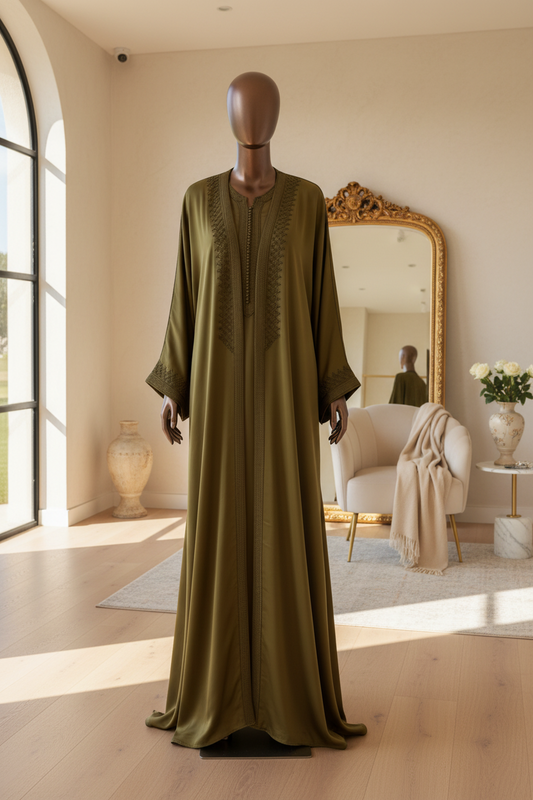Abaya Vert Kaki